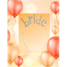 Bride Metal Kristal Taşlı Taç Bekarlığa Veda Nedime Tacı Çok Renkli