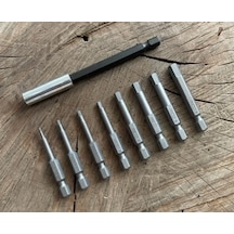 Rico Mıknatıslı Alyan Seti 15cm Bits Uzatma Alyan Uç Takımı 1,5mm 9pcs