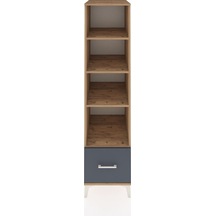 Kronos Dolap 4 Raflı Tek Çekmeceli 44x59x182 Çam-antrasit Atlas Çam