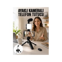 Led Işıklı Kumandalı Mikrofon Telefon Vlog Video Kayıt Yi Il