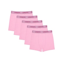 Carnaval Socks Carnaval Monotone Erkek Boxer 5'li Set- Pembe Çoklu