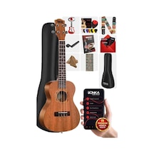Midex CT-24M Set Maun Concert Ukulele (Softcase Capo Metod Nota Sticker Askı Pena)