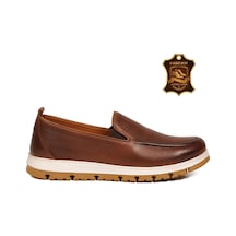 Voyager Erkek Taba Hakiki Deri Rahat Tabanlı Şık Makosen Casual Ayakkabı Loafer 6574 M