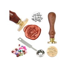 Mektup Damga Mühürü Happy Birthday + 30 Mühür Mumu + Eritme Kaşığ