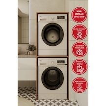 Odaco Premium Çkmd-02 %100 Mdf Çamaşır Ve Kurutma Makinası Dolabı Safir Meşe