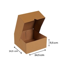 Packanya 24.5 x 24.5 x 11.5 - 25 Adet Kesimli Karton Kutu  -  Internet ve Kargo Kutusu