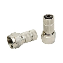 Ayt Herz Hrf-03 Rg6 U6 F Konnektör Uydu Konnektörü 22 Mm Contalı 100 Lü Paket