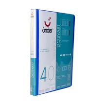 Önder Katalog Sunum Dosyası Ön Cepli Pp 40 Lı Mavi 1240-1 Çok Renkli
