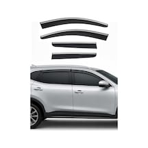 Citroën Berlingo 2018+ Uyumlu Araca Özel Chrome Style Akrilik Cam Rüzgarlığı Koyu Duman 4 Parça