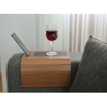 Mobitell Ceviz 50 27 Telefon Tutuculu Deri Tabanlı Kolçak Sehpa