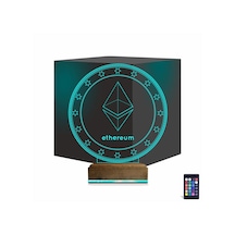 Luvivia Crypto Ethereum Coin 3d Lamba - Masa Gece Lambası Şeffaf