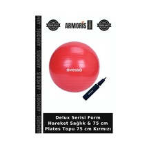 Delux Serisi Form Hareket Sağlık & 75 Cm Plates Topu 75 Cm Kırmızı