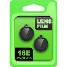 Mey İthalat Apple Uyumlu iPhone 16e Raze Metal Kamera Lens - Siyah
