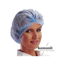 Komanit Tekstil Tek Kullanımlık Mavi Akordeon Bone 50 x 45 CM 100'lü