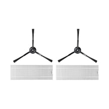 360 S10 Ve X100 Modeli Ile Ile Uyumlu 2 Yan Fırça 2 Hepa Filtre Tek Renk