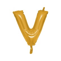 Gold Folyo Balon V Harfi 100 CM