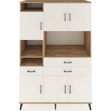 Kronos Dolap 9 Raflı 3 Çekmeceli 6 Kapaklı 132x59x195 Çam-aytaşı/aytaşı Aytası/aytası