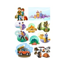 Tatil Travel Sticker Set 15 Parça Telefon, Tablet, Defter, Laptop Sticker