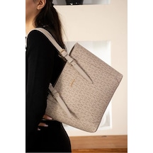 Just Polo Jp Polo Kadın Orijinal Büyük Boy Lüks El Çantası Ebat : 24 X 27 Cm Taş