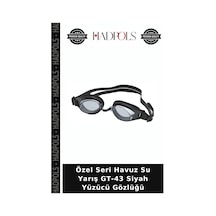 Özel Seri Havuz Su Yarış Gt-43 Siyah Yüzücü Gözlüğü
