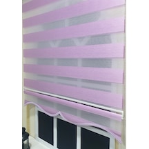 Zebra Stor Perde Organze Lila Etek Dilimli Stb903