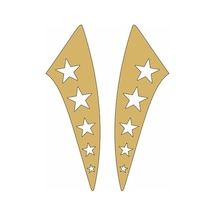 Cg Gold Yıldızlı Çamurluk Yan Sticker Standart