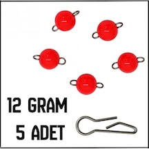Uyguna-yakala 5 Adet- 12 Gram Uv Turuncu Mafsallı Kurşun - Hareketli İğne Kurşunu-1012org