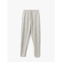 Koton Viskon Kumaş Beli Bağlamalı Cepli Jogger Eşofman Altı Gri Melanj 5sak30016ek GRİ MELANJ