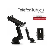 Telefonluk Vantuzlu Ipad+telefon Tutucu Kızaklı Ayarlı Çoklu Renk