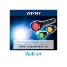 Watton Wt-147 Güçlü Profesyonel Tufek Feneri Siyah