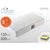 Uzunbebe 120X200 Tek Kişilik Opalin Jakarlı Ortopedik Yaylı Yatak