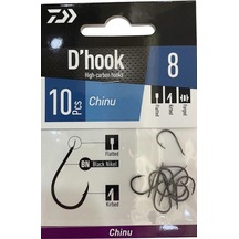 Daiwa D'hook Chinu No:8 Black Nikel Olta İğnesi 10 Adet