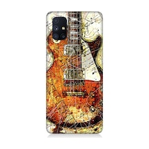 Samsung Galaxy M51 Uyumlu Renkli Gitar Desenli Silikon Kılıf