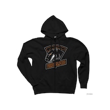 Virtus Pro Line Siyah Fermuarlı Kapşonlu Sweatshirt