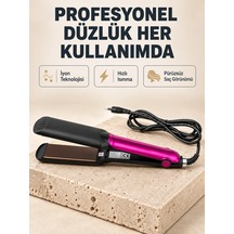 İyonik Saç Düzleştirici 220 C Isıya Kadar Çıkan, Led Göstergeli Ve Eşit Isı Dağılımlı Plaka Normal