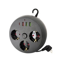 Güvenli Çoklu Priz 3 Priz 3 Usb 1 Type C Termal Koruma Uzun Kablo 0 - 2 M