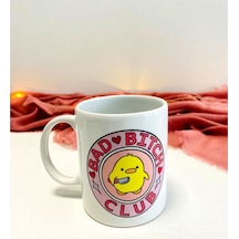 Printhome Bad Bitch Club Baskılı Kupa Beyaz