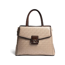 Silver Polo Sp1264 Kadın El Çantası Logolu Nut-kahve
