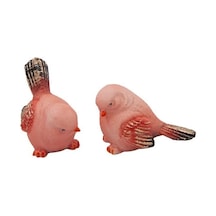 Mini Güvercin 2'li Pembe 12x8 Cm