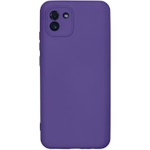 Newface Samsung Galaxy A03 Kılıf Nano İçi Kadife Silikon - Mor