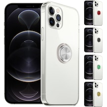 Fitcase Apple Uyumlu iPhone 12 Pro Max Kilif Gross Ring Seffaf Arka Kapak 488500698