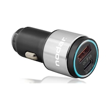Araç Şarj Adaptörü Usb + Type-c Pd Qc 3.0 45w Metal - Siyah Nd1076