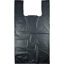 Kalın Siyah Poşet Büyük Boy Hışır Atlet Poşet Market Manav Poşeti Çöp Poşeti 10 Kg