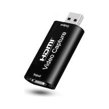 Usb 2.0 Hdmı Video Capture Video Kayıt Ekran Aktarma Adaptörü - Siyah Al2623