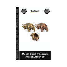 Özel Üretim Dekoratif Tasarım Hediyelik Aksesuar Metal Boğa Tasarımı Küllük Alk6400