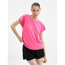 Koton Basic Spor Tişört Rahat Kesim Kısa Kollu Bisiklet Yaka Pembe 4wak10239nk Gül