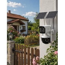Güneş Enerjili Arsa Kamerası 4g Sım Kartlı Gece Görüşlü Solar Kamera - Lisinya Beyaz