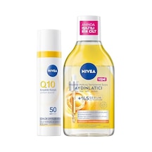 Q10 Spf50 Güneş Koruyucu Yüz Bakım Kremi 40ml Ve Aydınlatıcı Micellar Makyaj Temizleme Suyu 400ml 0