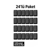 Herşeynota 24 Lü Siyah 52x52 Cm %100 Pamuk Fular Bandana Seti Okul Etkinlik Gösteri Çok Renkli