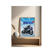Bmw Doğal Ahşap Çerçeveli Tek Parça Dekoratif Tablo Çok Renkli - 818981869 Çok Renkli